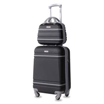 AMKA Varsity 2-Piece Carry-On Spinner Weekender Bag Luggage Sets