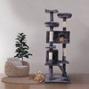 Gulches Deep Gray Cat Toys Cat Tree Tower with Scratching Ball, Plush Perch, Ladder, and Indoor Cat Condo - 2 of 4