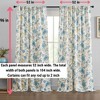 HLC.ME Scarlet Floral & Birds Patterned Window Back Tab Rod Pocket Curtains - Light Blocking Window Panels, Set of 2 - 3 of 4