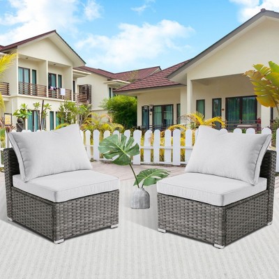 XIZZI Modular Outdoor Patio Furniture Set w/ Optional Coffee Table, Swivel Chair & Firepit - All-Weather, Waterproof & UV-Resistant