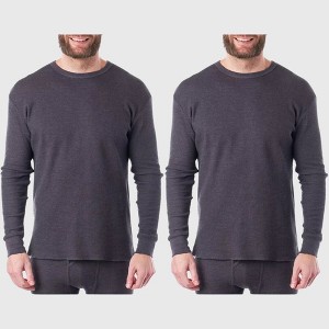 Alpine Swiss Mens Thermal Long Sleeve Top Underwear Crew Neck Shirt Waffle Knit Henley Base Layer - 1 of 4