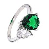 Slickblue Timeless 2.75ct Rhodium Plated Toi et Moi Engagement Ring, Sparkling Pear Cut CZ Stones, Color & Size Options - 3 of 3
