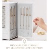 Jewelry Organizer with Transparent Window Necklace Hooks Jewelry Box for Necklaces Rings Earrings Bracelets - 4 of 4