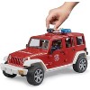 Bruder Jeep Rubicon Fire Vehicle with Fireman Figure - 3 of 4