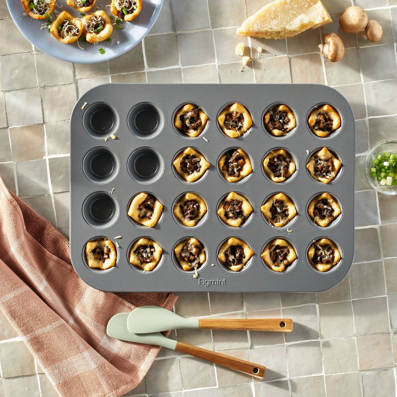 24ct Nonstick Aluminized Steel Mini Muffin Baking Pan - Figmint™, 3 of 5