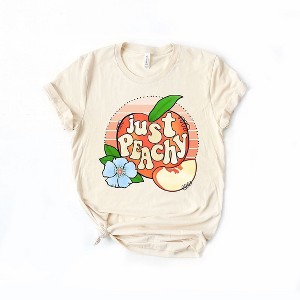 Simply Sage Market Women's Just Peachy Stripes Short Sleeve Graphic Tee - 1 of 2