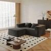 77.17" Corduroy Modular Boneless L-Shaped Sectional Sofa with Ottoman, High-Density Memory Foam, Flexible Configurations, Plush Cushions - 2 of 4