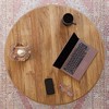 Round Coffee Table, Brown finish - 2 of 4