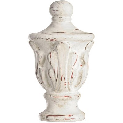 Antique White Scallop Shade Vintage Floor Lamp