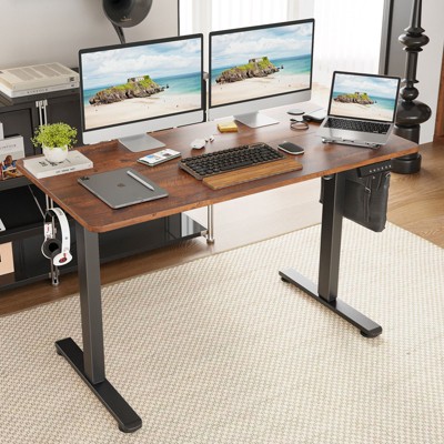 NicBex Standing Writing Computer Desk Adjustable Height Sit Stand Home Office Desk with Splice Board for Living Room, Office