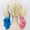 Unique Bargains Women's Wigs 16" Platinum-Gradient Pink Blue with Wig Cap - 4 of 4