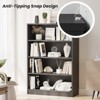 GlasFlength Decorative Bookshelf, Spacious Space and Adjustable Shelf, Open Bookshelves for Bedroom, Living Room, Home Office，Gray，33"*11.6"*48" - 4 of 4