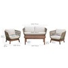 Outdoor Patio Sofa Set with Solid Acacia Base, Matching Table & Rope Accents - 2 of 4