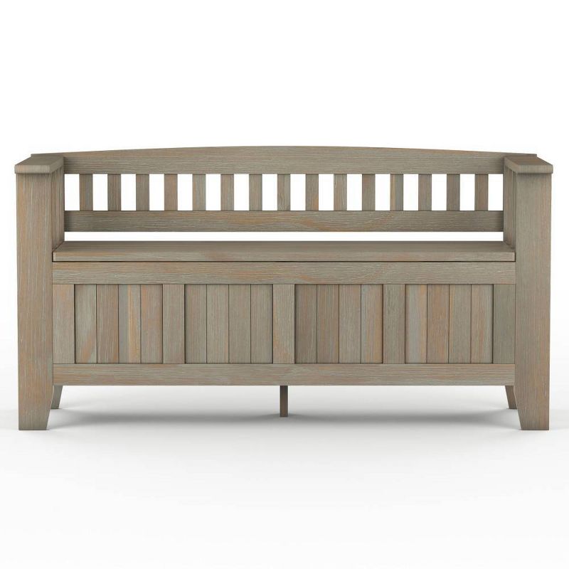 WyndenHall Normandy Solid Wood Entryway Storage Bench, 4 of 7