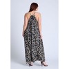 ELOQUII Women's Plus Size Hardware Detail Trapeze Maxi Dress - 3 of 4