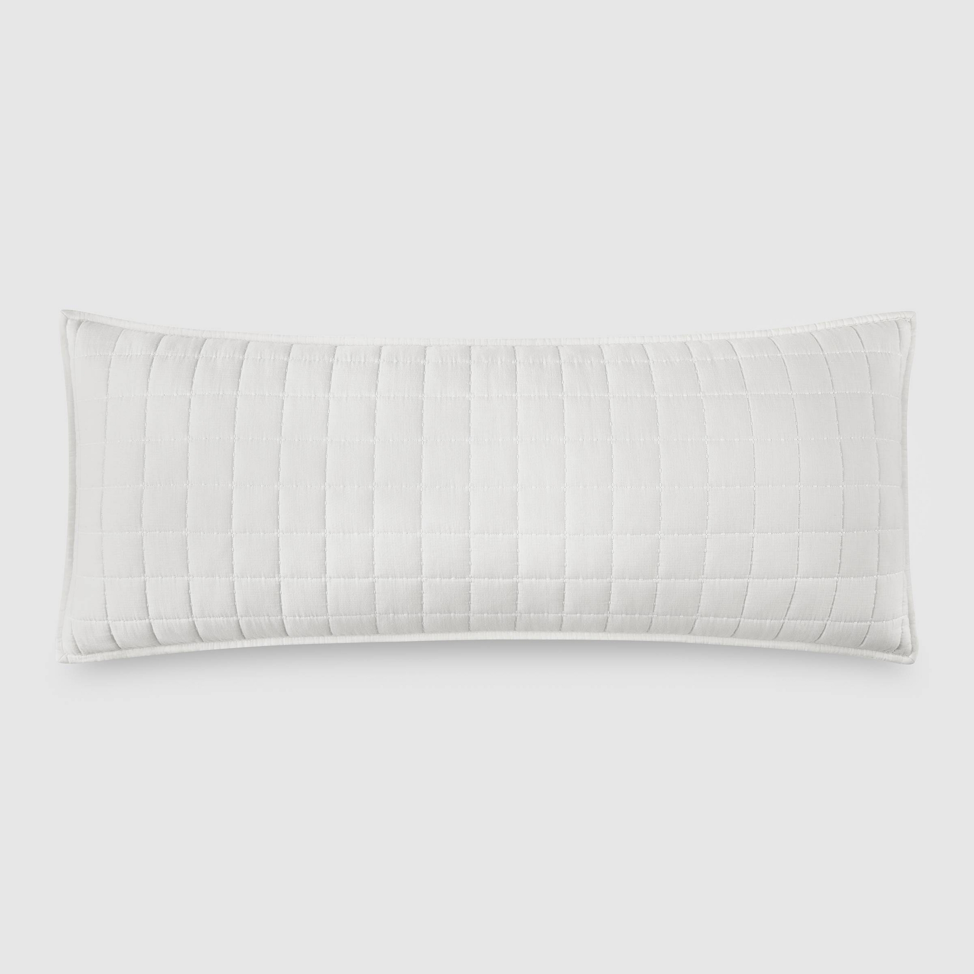 Jeremiah Brent Home 36"x14" Box Rice Stitch Gauze Oversized Oblong Accent Pillow Cream