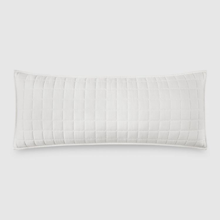 Jeremiah Brent Home 36"x14" Box Rice Stitch Gauze Oversized Oblong Accent Pillow Cream