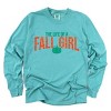 The Life Of A Fall Girl Puff/Glitter - Womens Garment Dyed Long Sleeve - 2 of 3