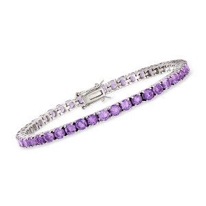 Ross-Simons 7.00-7.75 ct. t.w. Amethyst Tennis Bracelet in Sterling Silver - 1 of 4