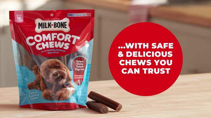 Milk-Bone Comfort Chews Beef Flavor Mini Dog Treat - 22.2oz/18ct, 2 of 6, play video
