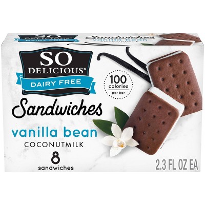 So Delicious Dairy Free Vanilla Bean Coconut Milk Frozen Dessert Sandwich - 8ct