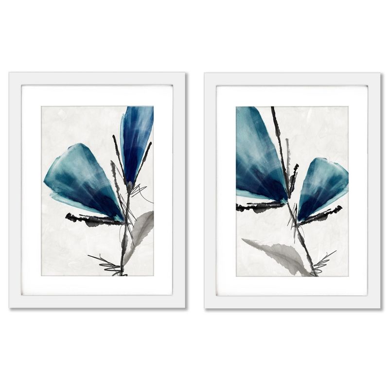 Americanflat Minimalist Botanical Light As Feather By Pi Creative Art Set Of 2 Framed Diptych Wall Art Set, 1 of 4