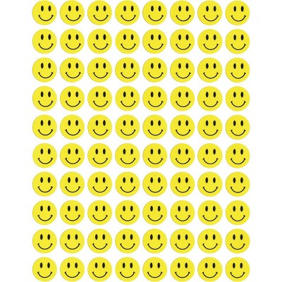 School Smart Emoji/Happy Face Sticker Set, 50 Sheets, pk of 1780
