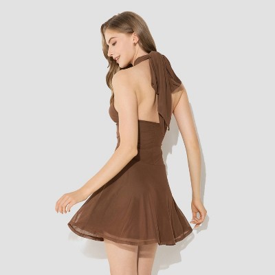Женские платья Wild Fable Women's Multiway Mini A-Line Dress - Wild Fable™ Brown XS — фото 2