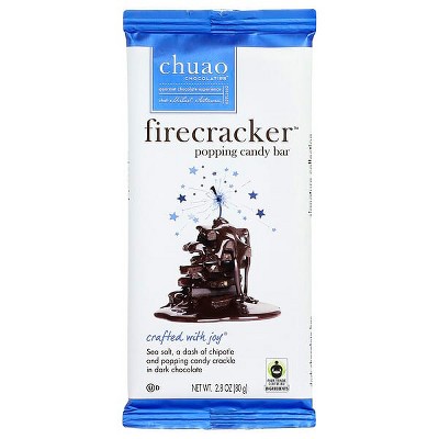 Chuao Chocolatier, Dark Chocolate Bar, Firecracker™ Popping Candy, 2.8 oz