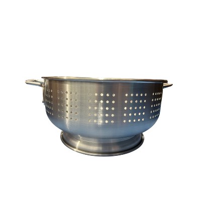 Winco 11-Quart Aluminum Colander with Handles and Base