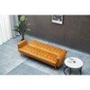 Modern Convertible Futon Sleeper with Mattress, Sturdy Metal Frame & Legs, Foldable Backrest Sofabed - 2 of 4