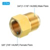 Unique Bargains Fit Air Gas Line Refrigeration Brass SAE 45 Degree Flare Plumbing Connectors - 3 of 4