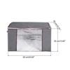 Unique Bargains Clothes Storage Bag with Reinforced Handles Foldable Closet Organizers with Clear Window - 2 of 4