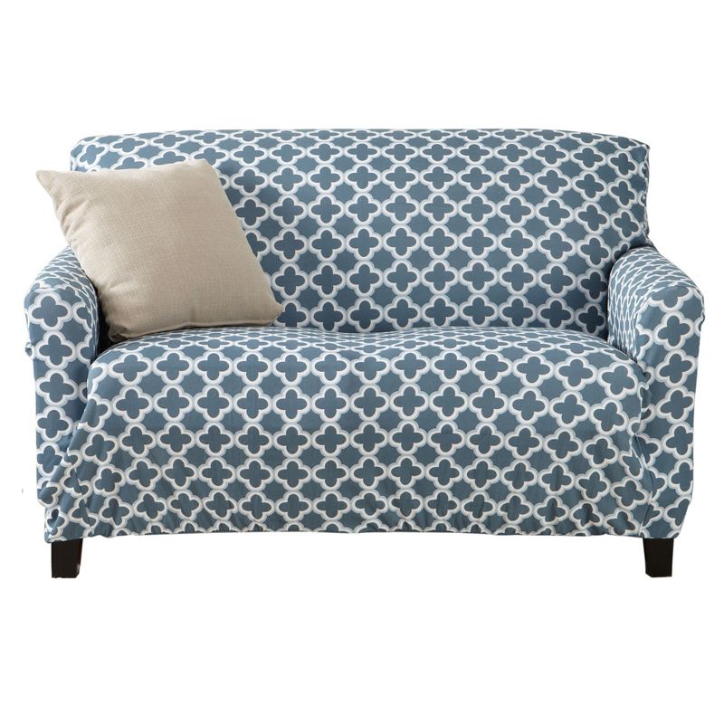 Great Bay Home Stretch Printed Washable Loveseat Slipcover, 2 of 7