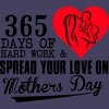 Women's Design By Humans Mother's Day 365 Days of Hard Work and Love By kuntee Racerback Tank Top - 2 of 2