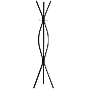 TiramisuBest Black Metal Free - Standing Coat Rack Hall Tree: 74" Tall with 11 Hooks, Ideal for Entryway & Bedroom, Contemporary Modern Design! - 1 of 4