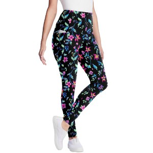 Woman Within Plus Size Tall Printed Pocket Legging - 1 of 4