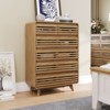 SOLACE FURNITURE Tall Dresser with 6 Drawers, Chests of Drawers with Grille & Curved Design - 2 of 4