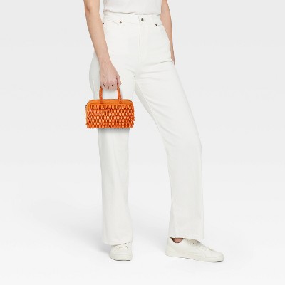 A New Day Hand Beaded Fringe Satchel Mini Bag - A New Day™ Orange — фото 2