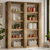 Hommoo 71" Farmhouse Six-Tier Bookcase – Tall Solid-Wood Storage Shelf - 2 of 4