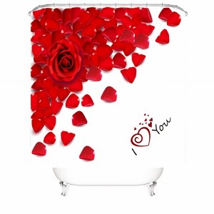 Rose Petals Shower Curtains for Bathroom Waterproof Fabric Bath Curtain Durable Soft Stylish Bathroom Decor 72x72 Inch - 1 of 1