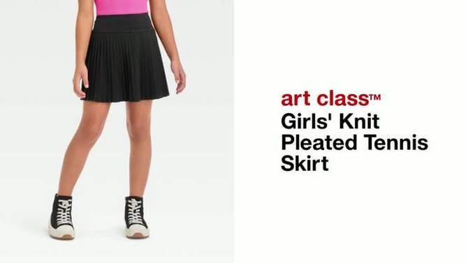 Girls' Knit Pleated Tennis Skirt - art class™, 2 of 5, play video