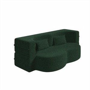 Dexmalle Modern Cloud Shape Convertible Sleeper Sofa Bed with 2 Pillows,Living Room - 1 of 4