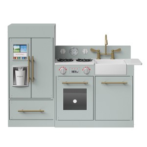 Teamson Kids Little Chef Charlotte Modern Play Kitchen - Gray/Gold - 1 of 4