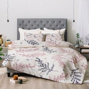Floral Rosebud Studio Comforter Set (King) - Deny Designs