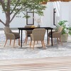 vidaXL Patio Dining Set Outdoor Dining Set Table and Chair Set for Garden - Brown 55.1" Table Length 4 Items - 2 of 4