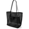 FATMOON Beach Nylon Mesh Tote Bag, Casual Tote Bag Hobo Women Foldable MAX 23L Shoulder Bag For Beach Picnic Vacation - 2 of 4