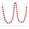 Storied Home Wool Felt Ball Garland with Wood Beads, Red - 2 of 4