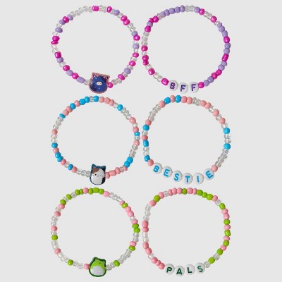 Girls' Squishmallows 6pk Friendship Bracelets