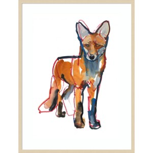 31" x 41" Young Fox by Mark Adlington Wood Framed Wall Art Print - Amanti Art - 1 of 4
